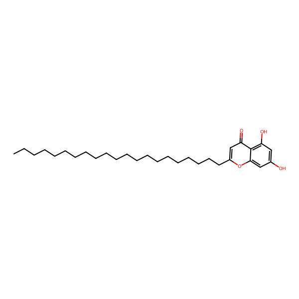 2D Structure of 2-Henicosyl-5,7-dihydroxy-4H-1-benzopyran-4-one