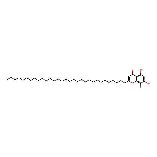2D Structure of 2-Hentriacontyl-5,7-dihydroxy-8-methylchromen-4-one