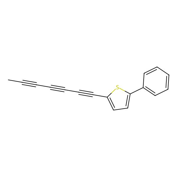 2D Structure of 2-(Hepta-1,3,5-triyn-1-yl)-5-phenylthiophene