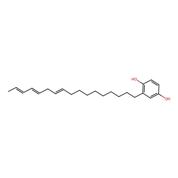 2D Structure of 2-Heptadeca-10,13,15-trienylbenzene-1,4-diol 2D Structure of 2-Heptadeca-10,13,15-trienylbenzene-1,4-diol