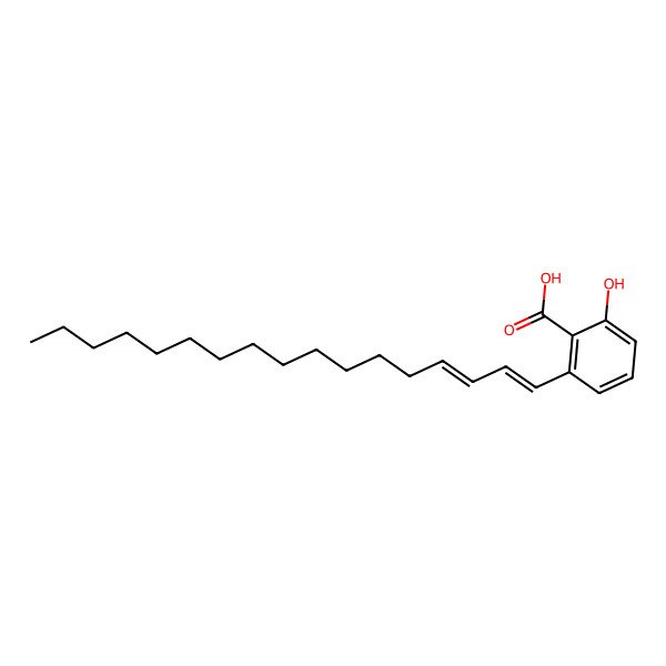 2D Structure of 2-(Heptadeca-1,3-dien-1-YL)-6-hydroxybenzoic acid 2D Structure of 2-(Heptadeca-1,3-dien-1-YL)-6-hydroxybenzoic acid