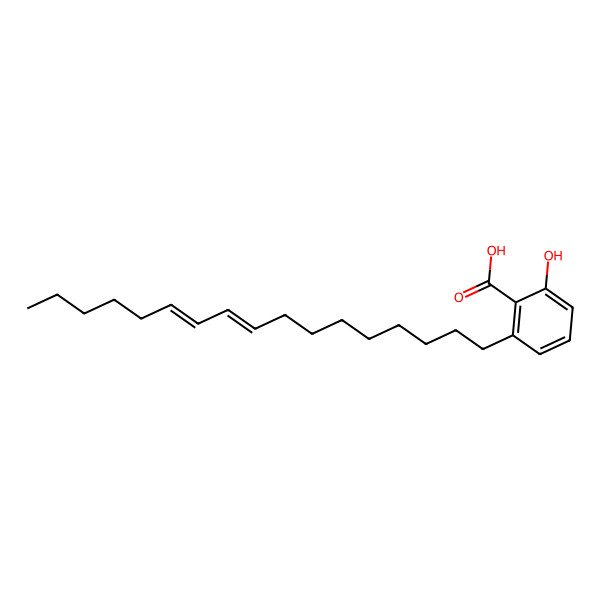 2D Structure of 2-Heptadeca-9,11-dienyl-6-hydroxybenzoic acid 2D Structure of 2-Heptadeca-9,11-dienyl-6-hydroxybenzoic acid