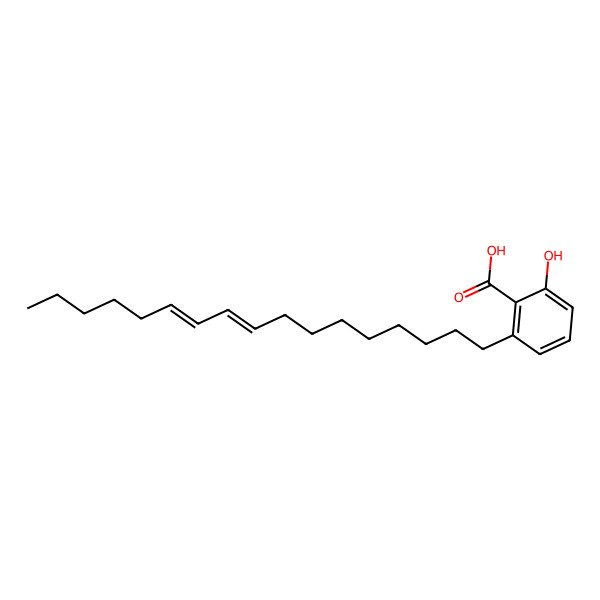 2D Structure of 2-Heptadeca-9,11-dienyl-6-hydroxybenzoic acid