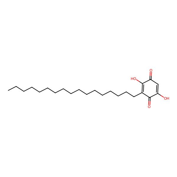 2D Structure of 2-(Heptadecyl)-3,6-dihydroxy-1,4-benzoquinone
