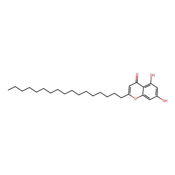 2D Structure of 2-Heptadecyl-5,7-dihydroxychromen-4-one