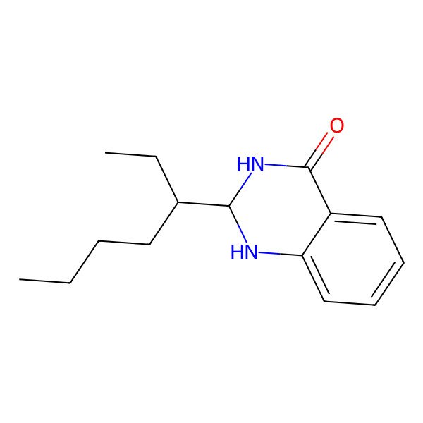 2D Structure of 2-heptan-3-yl-2,3-dihydro-1H-quinazolin-4-one