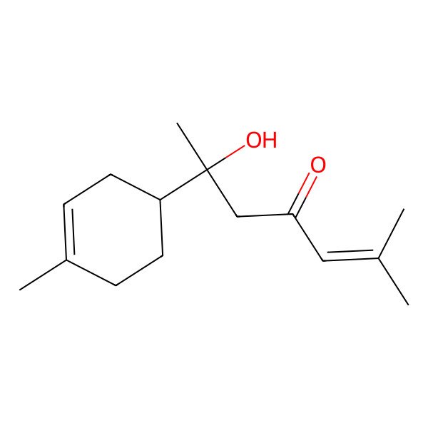 2D Structure of 2-Hepten-4-one, 6-hydroxy-2-methyl-6-(4-methyl-3-cyclohexen-1-yl)-
