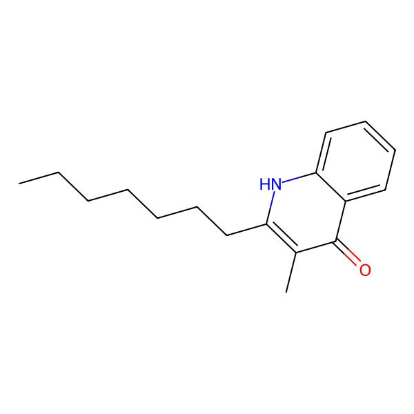 2D Structure of 2-Heptyl-3-methyl-1H-quinolin-4-one