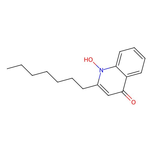 2D Structure of 2-Heptyl-4-hydroxyquinoline n-oxide