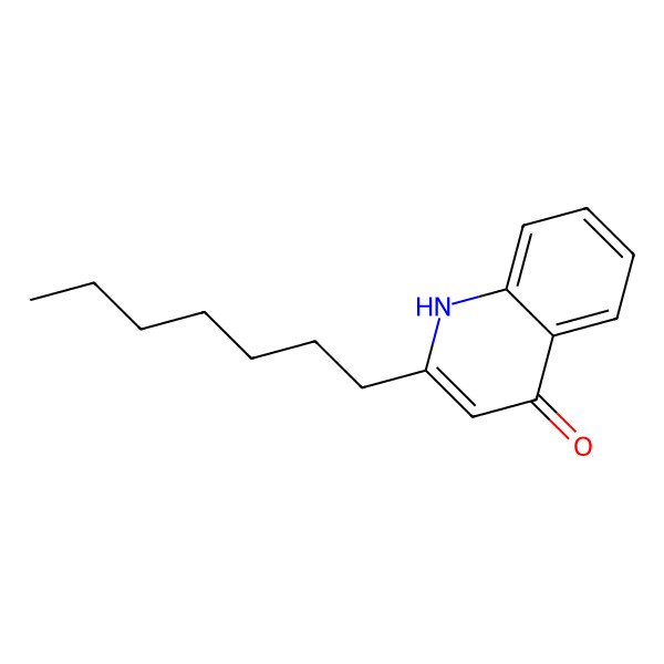 2D Structure of 2-heptylquinolin-4(1H)-one
