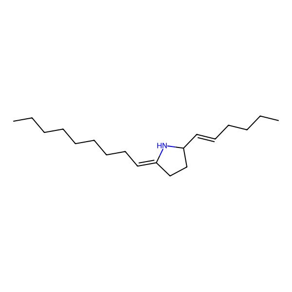 2D Structure of 2-Hex-1-enyl-5-nonylidenepyrrolidine