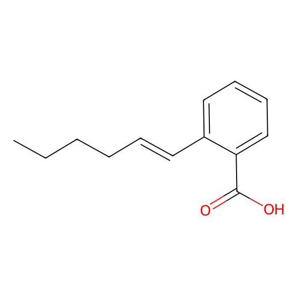 2D Structure of 2-Hex-1-enylbenzoic acid