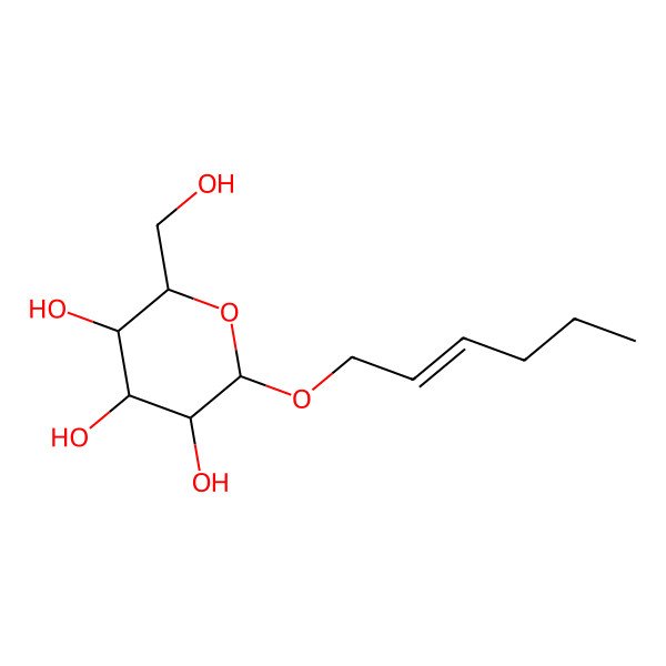 2D Structure of 2-Hex-2-enoxy-6-(hydroxymethyl)oxane-3,4,5-triol