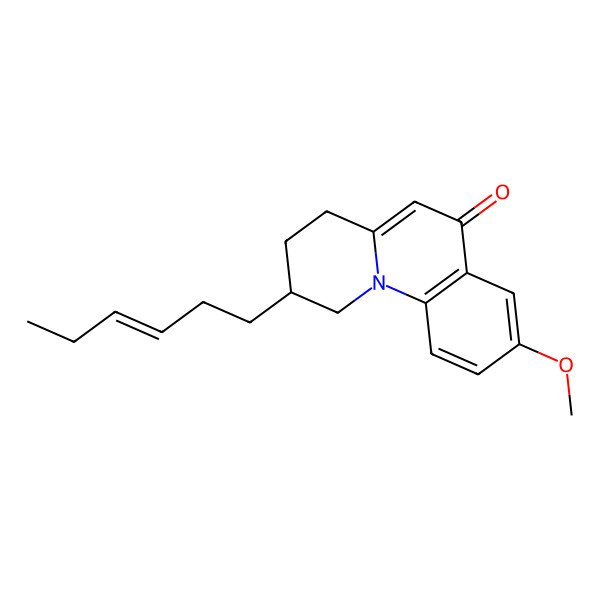 2D Structure of 2-Hex-3-enyl-8-methoxy-1,2,3,4-tetrahydrobenzo[c]quinolizin-6-one