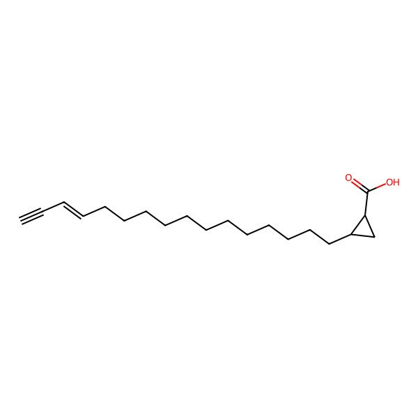2D Structure of 2-Hexadec-13-en-15-ynylcyclopropane-1-carboxylic acid