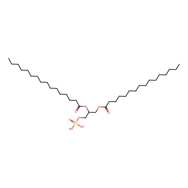 2D Structure of 2-(Hexadecanoyloxy)-1-[(phosphonooxy)methyl]ethyl hexadecanoate