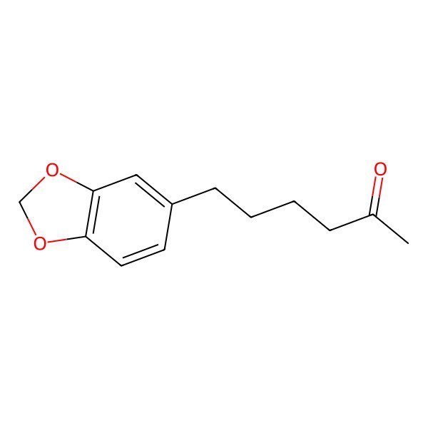 2D Structure of 2-Hexanone, 6-(3,4-methylenedioxyphenyl)