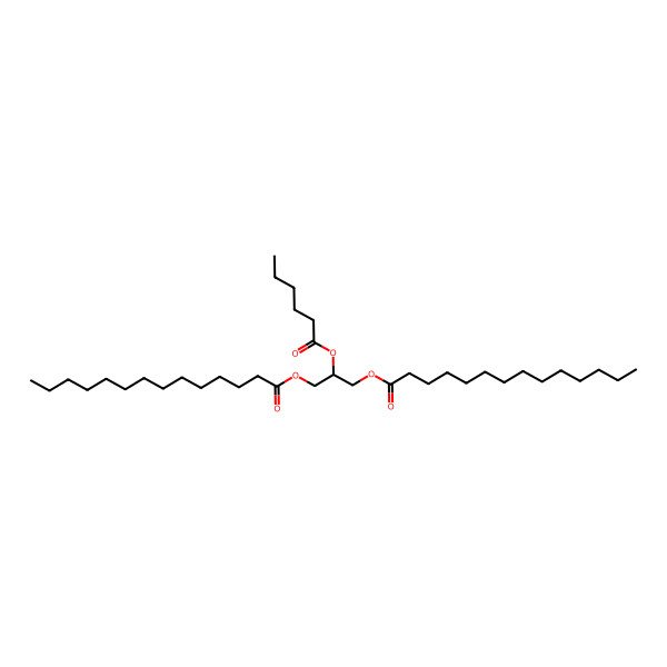 2D Structure of (2-Hexanoyloxy-3-tetradecanoyloxypropyl) tetradecanoate