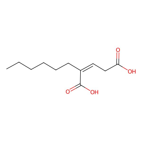 2D Structure of 2-Hexylpent-2-enedioic acid