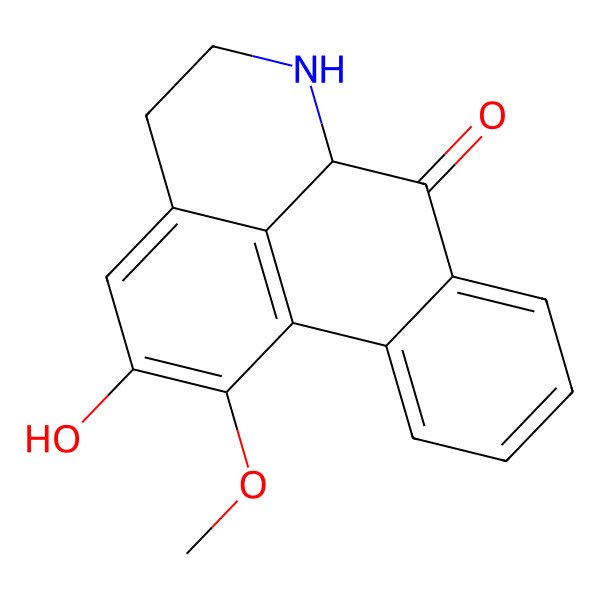2D Structure of 2-hydroxy-1-methoxy-5,6,6a,7-tetrahydro-4H-dibenzo[de,g]quinolin-7-one