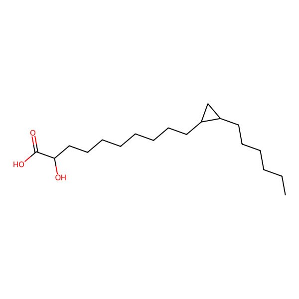 2D Structure of 2-Hydroxy-11,12-methylenoktadekansaure