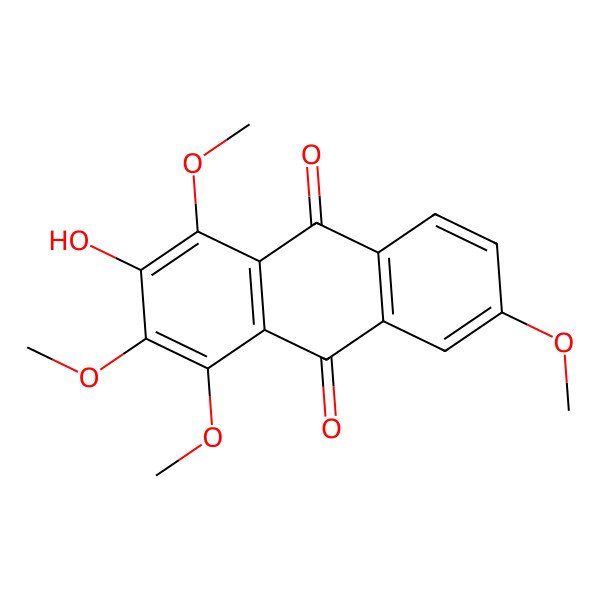 2D Structure of 2-Hydroxy-1,3,4,6-tetramethoxyanthracene-9,10-dione 2D Structure of 2-Hydroxy-1,3,4,6-tetramethoxyanthracene-9,10-dione
