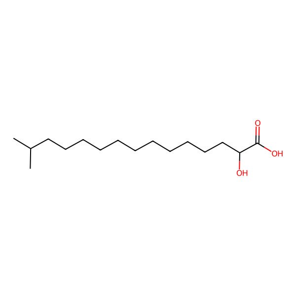 2D Structure of 2-Hydroxy-14-methylpentadecanoic acid