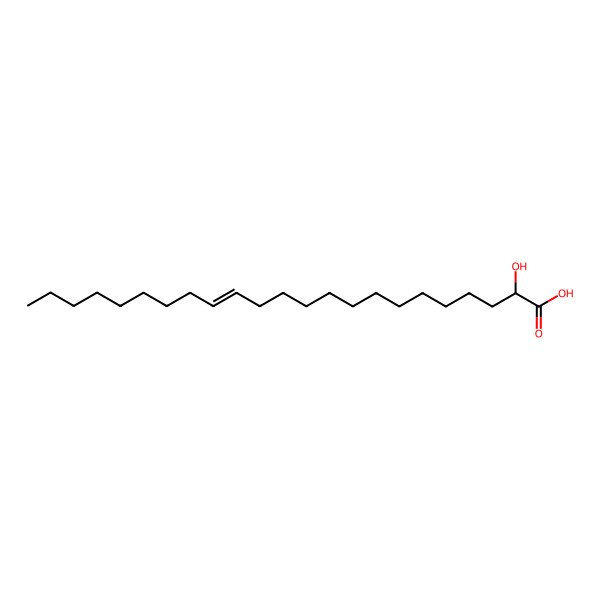 2D Structure of 2-Hydroxy-14-tricosenoic acid