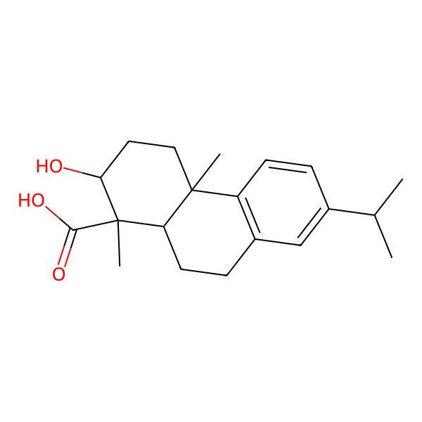 2D Structure of 2-Hydroxy-1,4a-dimethyl-7-propan-2-yl-2,3,4,9,10,10a-hexahydrophenanthrene-1-carboxylic acid