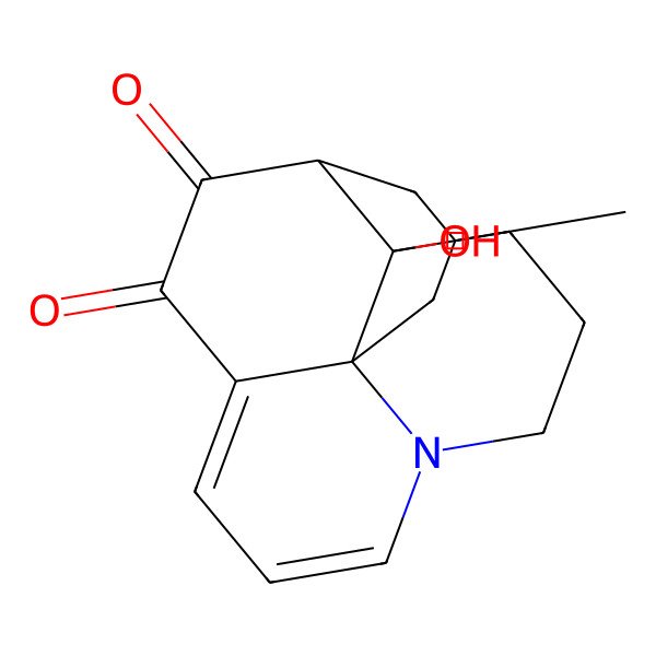 2D Structure of 2-Hydroxy-15-methyl-6-azatetracyclo[8.6.0.01,6.02,13]hexadeca-7,9-diene-11,12-dione