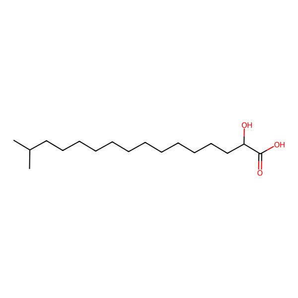 2D Structure of 2-Hydroxy 15-methylhexadecanoic acid