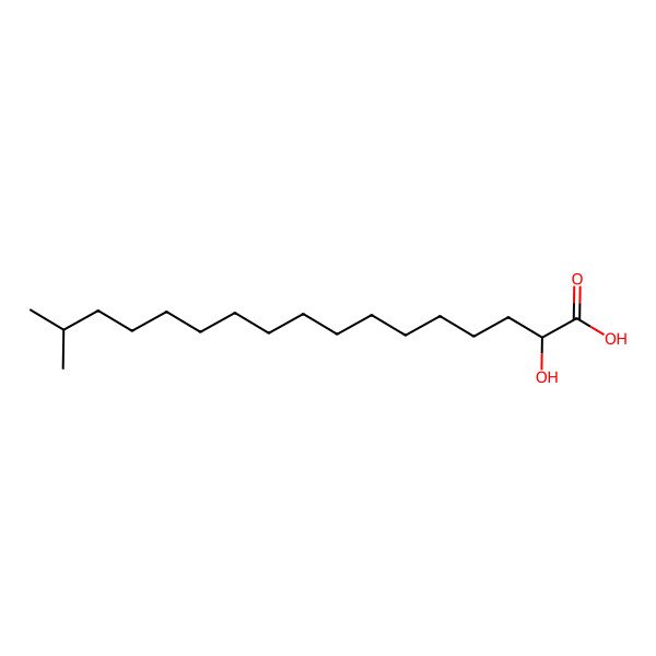 2D Structure of 2-Hydroxy-16-methyl heptadecanoic acid