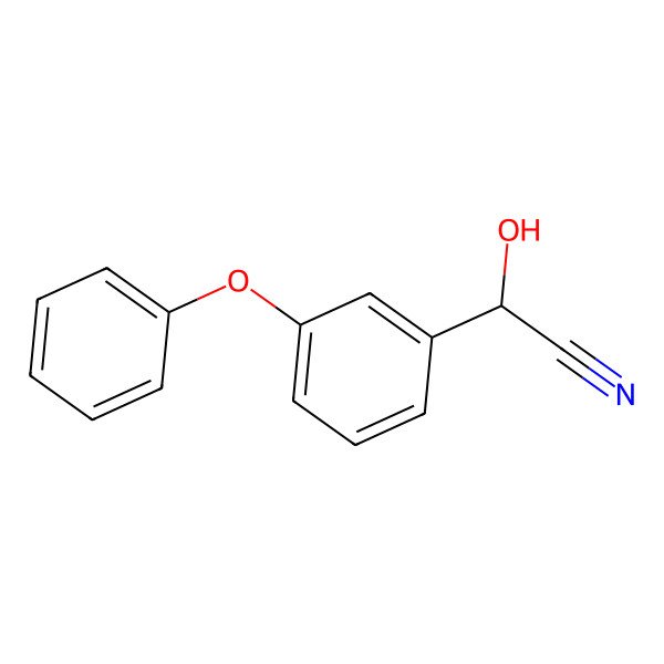 2D Structure of 2-Hydroxy-2-(3-phenoxyphenyl)acetonitrile