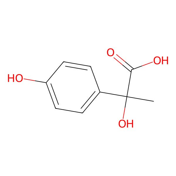 2D Structure of 2-Hydroxy-2-(4-hydroxyphenyl)propanoic acid