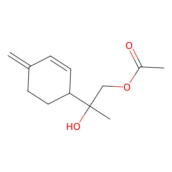 2D Structure of [2-Hydroxy-2-(4-methylidenecyclohex-2-en-1-yl)propyl] acetate
