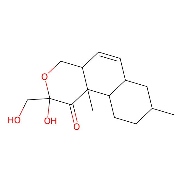2D Structure of 2-Hydroxy-2-(hydroxymethyl)-8,10b-dimethyl-4,4a,6a,7,8,9,10,10a-octahydrobenzo[f]isochromen-1-one