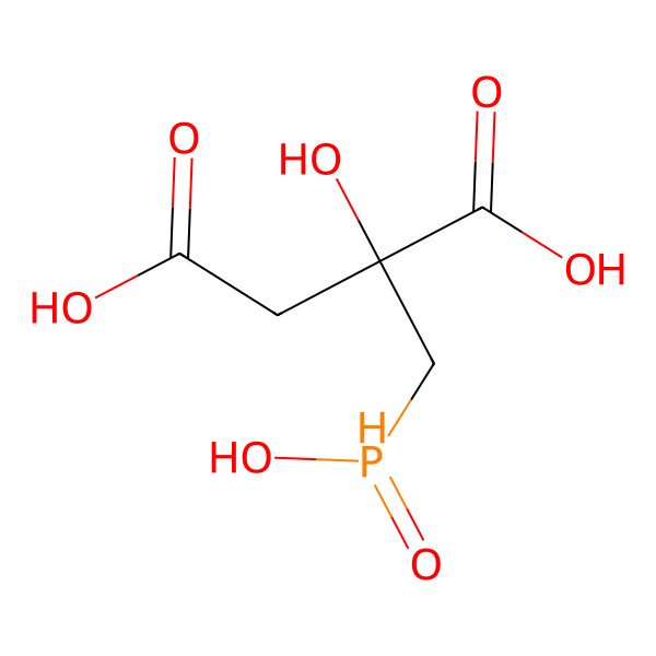2D Structure of 2-Hydroxy-2-(hydroxyphosphonoylmethyl)butanedioic acid