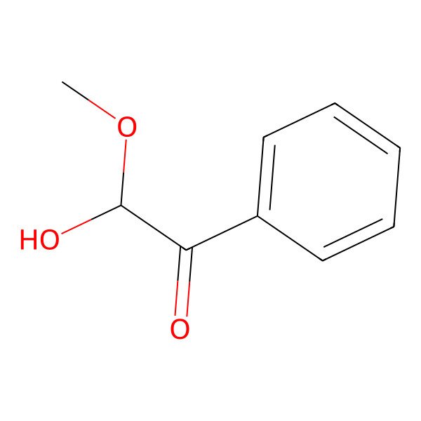 2D Structure of 2-Hydroxy-2-methoxy-1-phenylethanone