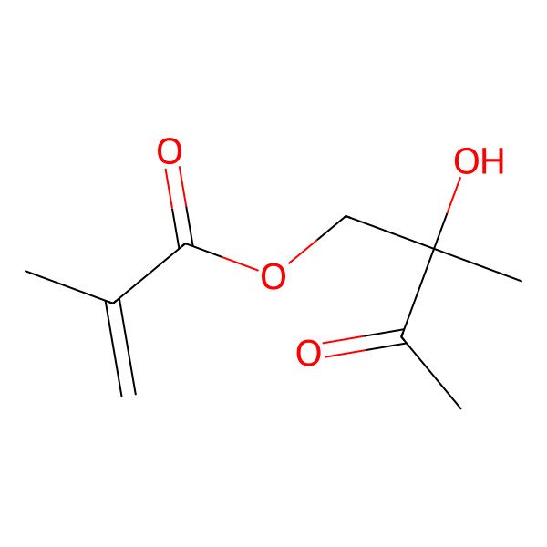2D Structure of 2-Hydroxy-2-methyl-3-oxobutyl 2-methylprop-2-enoate