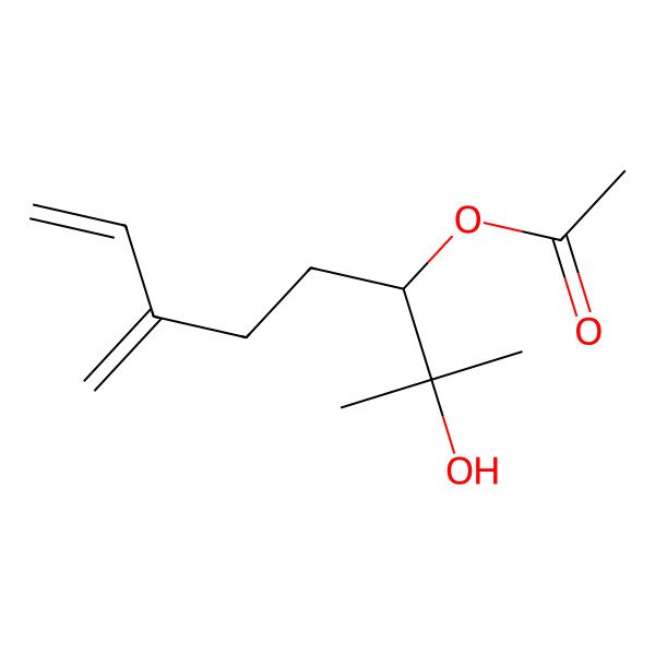 2D Structure of (2-Hydroxy-2-methyl-6-methylideneoct-7-en-3-yl) acetate