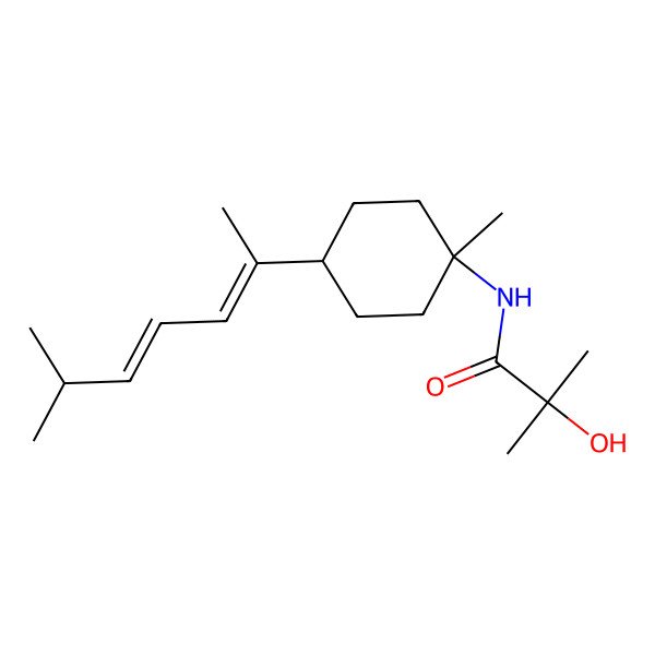2D Structure of 2-hydroxy-2-methyl-N-[1-methyl-4-(6-methylhepta-2,4-dien-2-yl)cyclohexyl]propanamide