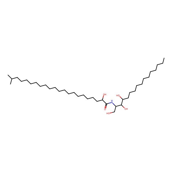 2D Structure of 2-hydroxy-21-methyl-N-(1,3,4-trihydroxyhexadecan-2-yl)docosanamide