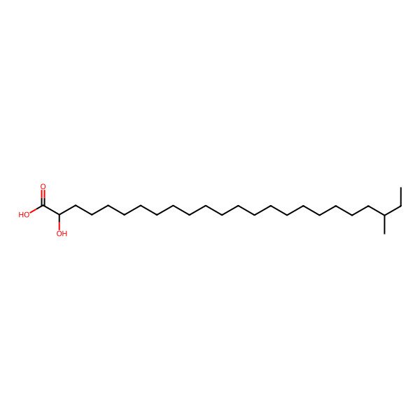 2D Structure of 2-Hydroxy-22-methyltetracosanoic acid