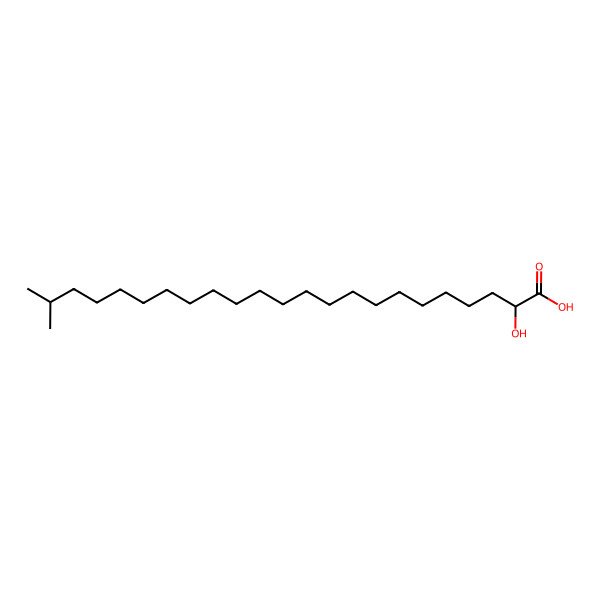 2D Structure of 2-Hydroxy-22-methyltricosanoic acid