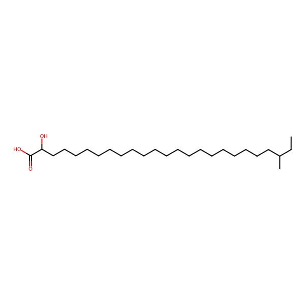 2D Structure of 2-Hydroxy-23-methylpentacosanoic acid