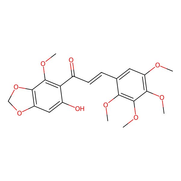 2D Structure of 2'-Hydroxy-2,3,4,5,6'-pentamethoxy-4',5'-methylenedioxychalcone