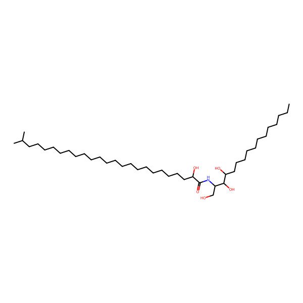 2D Structure of 2-hydroxy-24-methyl-N-(1,3,4-trihydroxyhexadecan-2-yl)pentacosanamide