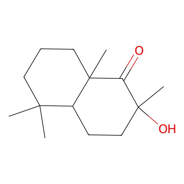 2D Structure of 2-Hydroxy-2,5,5,8a-tetramethyl-3,4,4a,6,7,8-hexahydronaphthalen-1-one