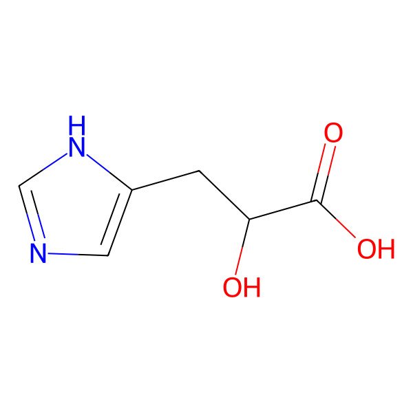 2D Structure of 2-hydroxy-3-(1H-imidazol-5-yl)propanoic acid