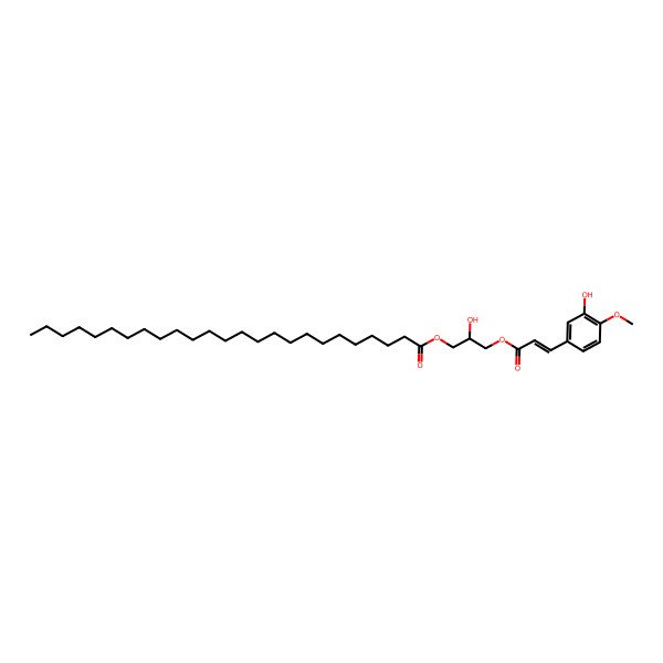 2D Structure of [2-Hydroxy-3-[3-(3-hydroxy-4-methoxyphenyl)prop-2-enoyloxy]propyl] pentacosanoate